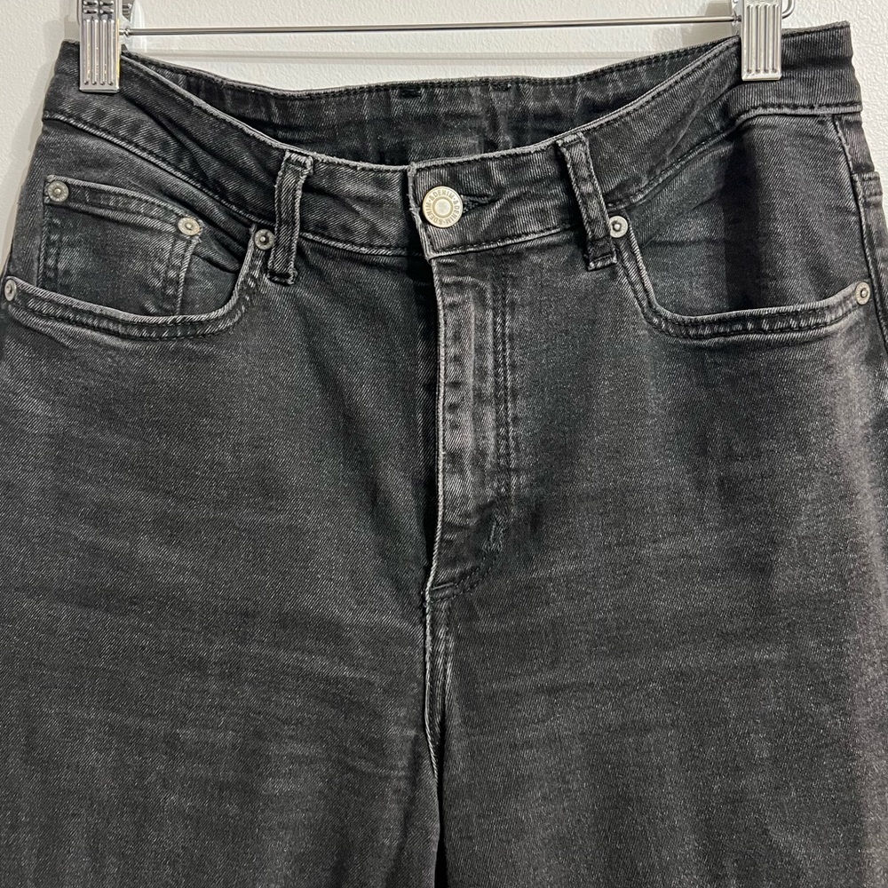 H&M Denim High Rise Wide leg stretch denim jeans Size 6 - Picture 3 of 5